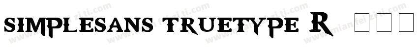 simplesans truetype(R)字体转换